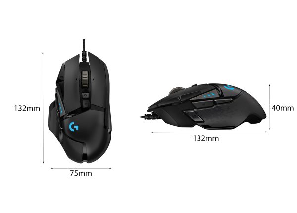 44370 kich thuoc mouse logitech g502 hero gaming usb black