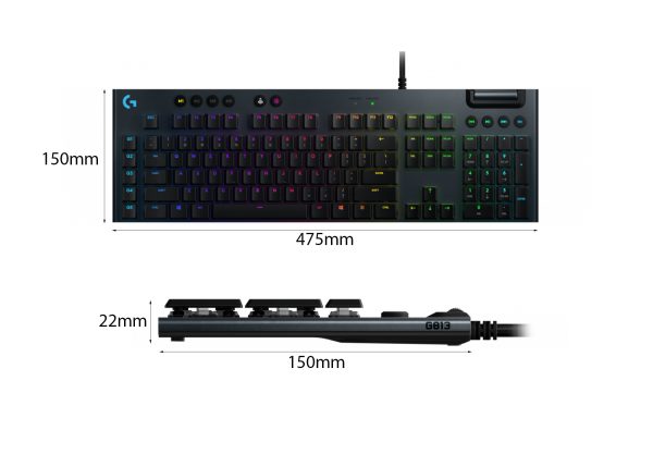 48242 kich thuoc ban phim co logitech g813 lightsync rgb gl tactile usb