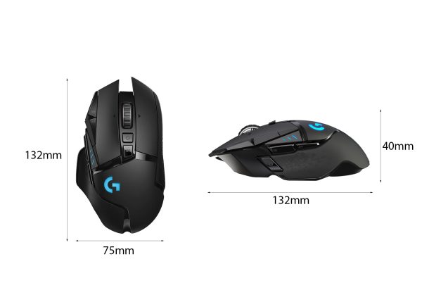 54216 kich thuoc chuot choi game khong day logitech g502 lightspeed usb rgb den