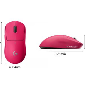 64441 kich thuoc chuot game khong day logitech pro x superlight magenta usb rgb hong