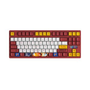 74576 ban phim co akko 3087 rf one piece luffy akko switch v3 cream yellow 3