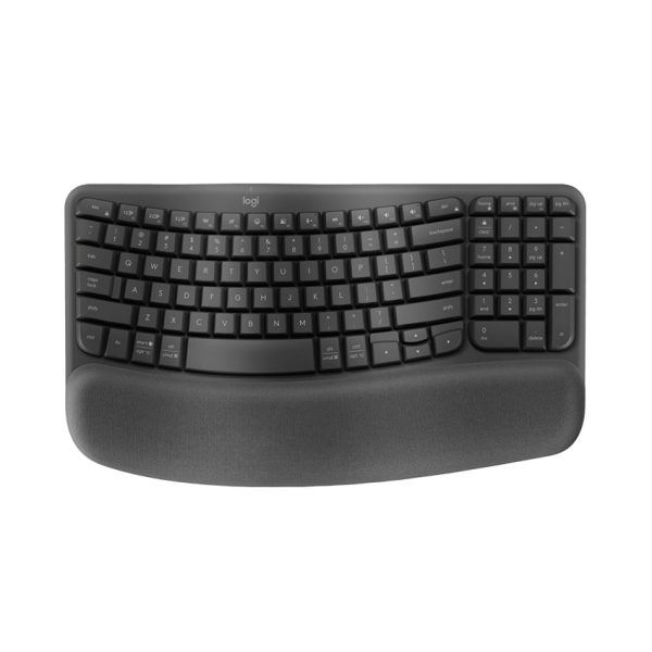 77048 ban phim khong day logitech wave keys ergonomic graphite usb 2 4ghz logi bolt bluetooth 920 012281 1