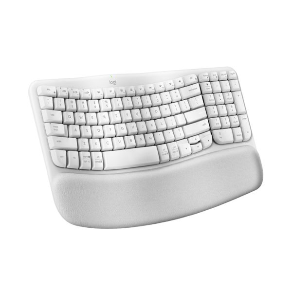 77049 ban phim khong day logitech wave keys ergonomic off white usb 2 4ghz logi bolt bluetooth 920 012282 2