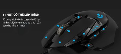 mouse logitech g502 hero gaming usb black 03