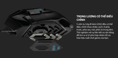 mouse logitech g502 hero gaming usb black 04