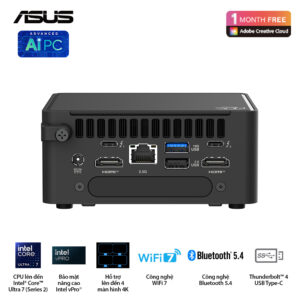 ASUS NUC 15 Pro Tall BNUC15CRHI500000 CORE5-120U/2xDDR5-6400/2xNVMe,SATA/ 2x HDMI 2.1/2x Thunderbolt/ VESA MOUNT - Bảo hành 36 tháng 6 NUC 15 Pro Tall 12