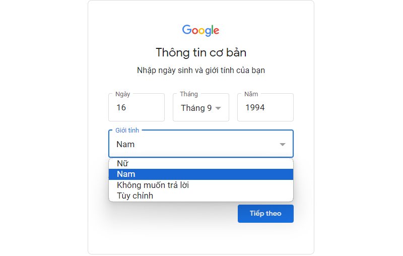Cách tạo Gmail đơn giản dành cho điện thoại, máy tính 6 1312 cachtaogmaildongianchodienthoaimaytinh6