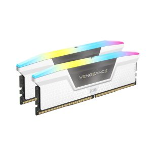 Bộ nhớ trong Corsair DDR5, 5200MHz 32GB 2x16GB DIMM, VENGEANCE RGB White Heatspreader, RGB LED, 1.25V