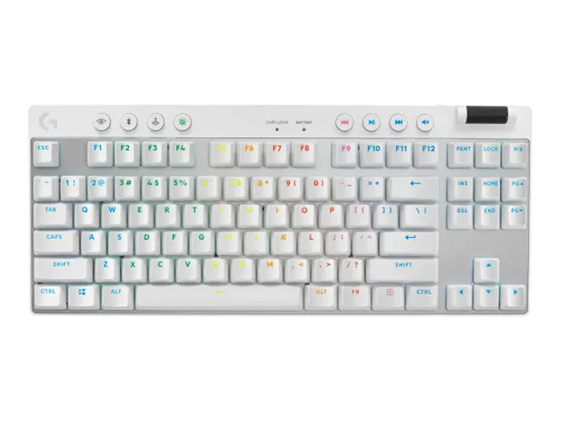 Bàn phím Gaming không dây Logitech G PRO X TKL Lightspeed Tactile Trắng - bảo hành chính hãng 24 tháng