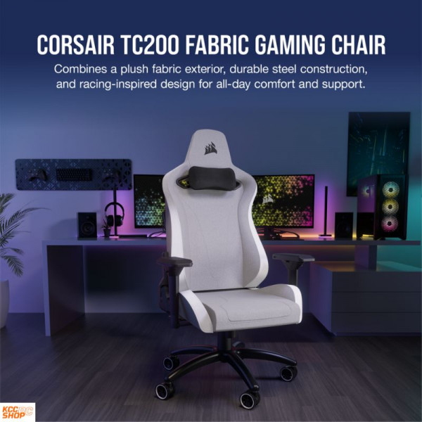 Ghế Corsair TC200 Fabric Light Grey/White CF-9010048-WW 6 Ghế Corsair TC200 Fabric Light Grey/White CF-9010048-WW - Ảnh 6