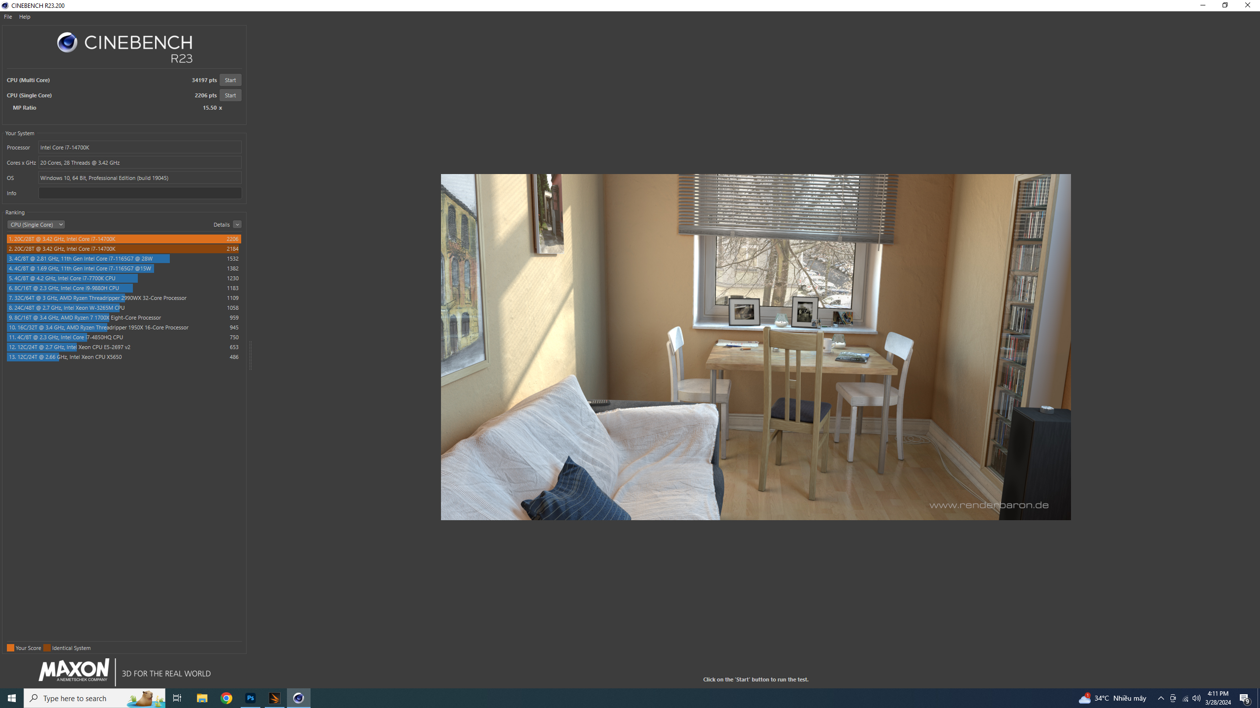 2903 Cinebench R23 SingleCore