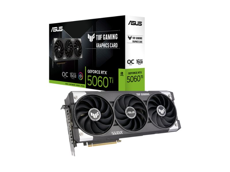Card đồ họa VGA ASUS TUF Gaming RTX 5060 Ti 16GB GDDR7 OC (TUF-RTX5060TI-O16G-GAMING)