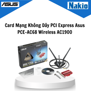 Card mạng ASUS PCE-AC68 (2.4GHz và 5GHz / Wifi 5 / AC1900) bảo hành chính hãng 36 tháng