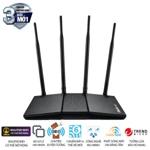 Bộ định tuyến WiFi 6 Asus RT-AX1800HP V2 chuẩn AX1800
