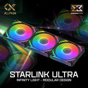 FAN CASE TẢN NHIỆT XIGMATEK STARLINK ULTRA - ARGB (MÀU ĐEN/HỘP 3 FAN/GHÉP NỐI KHÔNG DÂY)