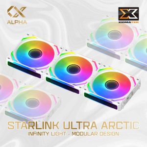 Fan Case - Quạt Tản Nhiệt Xigmatek STARLINK ULTRA ARTIC - EN40856 ARGB ( Bộ 3 Fan)