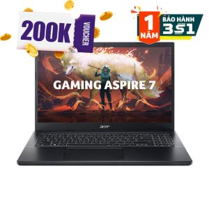 Laptop Gaming Acer Aspire 7 A715-76G-5806 - NH.QMFSV.002 (Core i5-12450H | RTX 3050 | 15.6 inch FHD, IPS, 144Hz | 16GB | 512GB SSD, Win 11 | Vỏ Nhôm)
