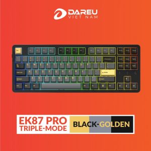 Bàn phím Không dây EK87 Pro RGB Đen Dream Switch