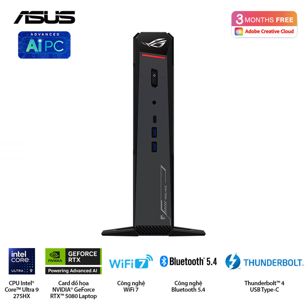 Mini PC ASUS NUC ROG NUC15JNK- RNUC15JNK9X289A0 (U9 275HX | 16GB | 1TB | RTX 5080 | Killer Wifi 7E | Win 11) 7 Mini PC ASUS NUC ROG NUC15JNK- RNUC15JNK9X289A0 (U9 275HX | 16GB | 1TB | RTX 5080 | Killer Wifi 7E | Win 11) - Ảnh 7