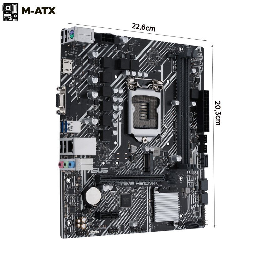 MAINBOARD ASUS PRIME H510M-K (INTEL H510, SOCKET 1200, M-ATX, 2 KHE RAM DDR4) bảo hành chính hãng 36 tháng 5 MAINBOARD ASUS PRIME H510M-K (INTEL H510, SOCKET 1200, M-ATX, 2 KHE RAM DDR4) bảo hành chính hãng 36 tháng - Ảnh 5