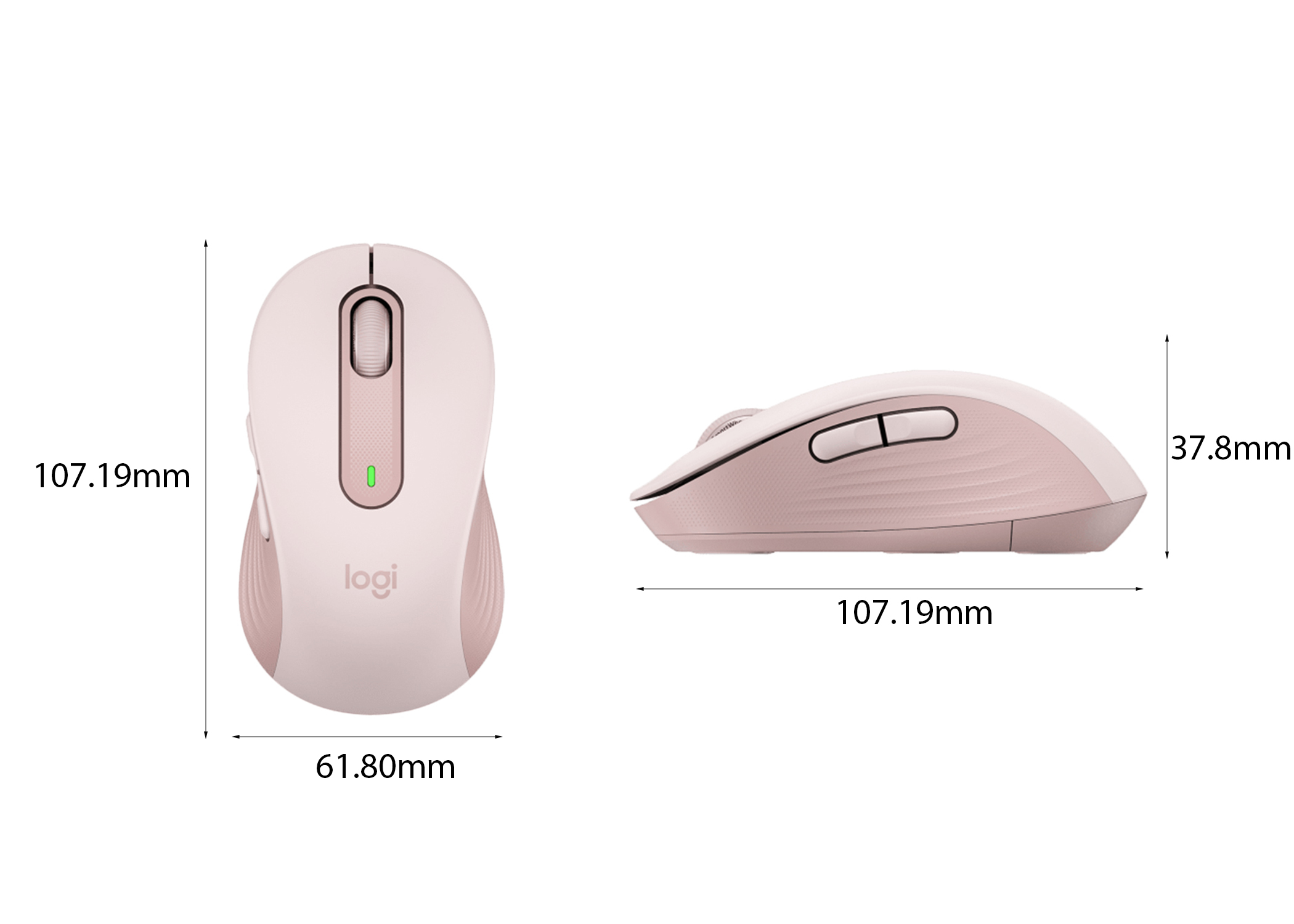 CHUỘT KHÔNG DÂY LOGITECH M650 SIGNATURE ROSE (USB/BLUETOOTH/PIN AA/HỒNG) bảo hành chính hãng 12 tháng - Ảnh 5