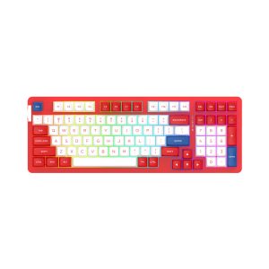 BÀN PHÍM CƠ DAREU A98 PRO TRI MODE RED WAVE (DAREU DREAM SWITCH, TYPE C + BLUETOOTH 5.1 + 2.4G)