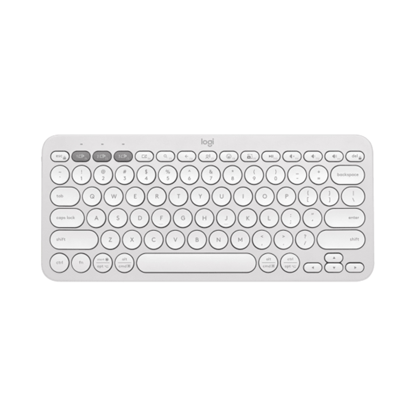 BÀN PHÍM KHÔNG DÂY LOGITECH PEBBLE KEYS 2 K380S MÀU TRẮNG (WIRELESS/BLUETOOTH) bảo hành chính hãng