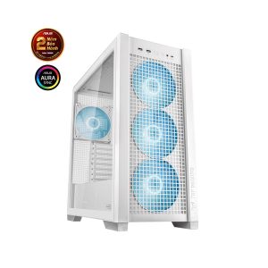 Thùng máy ASUS TUF Gaming GT302 ARGB - White | E-ATX, kèm sẵn 4 fan 14cm ARGB bảo hành 2 năm