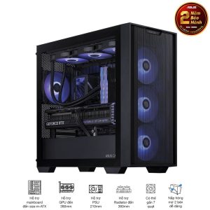 Vỏ Case ASUS A21 Black (Matx, Màu Đen) bảo hành 2 năm