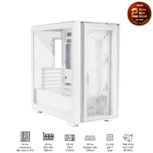 Vỏ Case ASUS A21 WHT (Mid Tower / Màu Trắng) bảo hành 2 năm