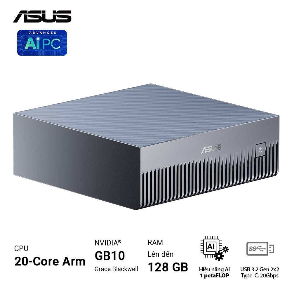 ASUS Ascent GX10: Siêu Máy Tính AI Để Bàn Mở Khóa Đột Phá Cho Phát Triển Trí Tuệ Nhân Tạo 1 Ascent GX10 03
