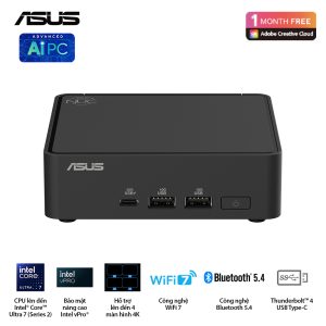 Bộ Mini PC ASUS NUC 15 PRO Slim BNUC15CRLIP00000  U300/2xDDR5-5200/1xNVMe/ 2x HDMI 2.1/1x Type-C/ VESA MOUNT