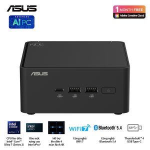 Bộ Mini PC Asus NUC 15 PRO (RNUC15CRHU700000I) Tall/ U7- 255H/2xDDR5-6400/2xNVMe,SATA/ 2x HDMI 2.1/2x Thunderbolt/ VESA MOUNT