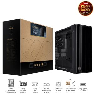 Vỏ Case ASUS PA602 PROART WOOD TG PWM BLACK bảo hành 2 năm