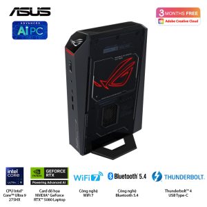 PC Mini ASUS ROG RNUC15JNK9X489A4 (Intel (U9 275HX)/32GB (2x16GB) DDR5-6400/1TB Gen4 NVMe / Wifi7/ RTX 5070/Win11)