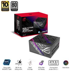 Nguồn Asus ROG STRIX 1000P GAMING - 1000W ( 80+ Platinum/ATX3.1/Full Modular)bảo hành 10 năm