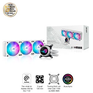 Tản nhiệt nước AIO ASUS ROG STRIX LC III 360 ARGB màu trắng bảo hành 6 năm