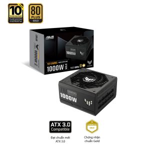 Nguồn Máy Tính Asus TUF Gaming 1000W  ( ATX 3.0 - Pcie 5.0 - Full Modular) bảo hành 10 năm