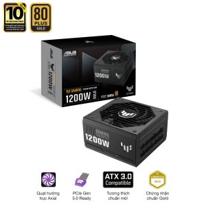 Nguồn Máy Tính Asus TUF Gaming 1200G - 1200W 80 plus Gold bảo hành 10 năm