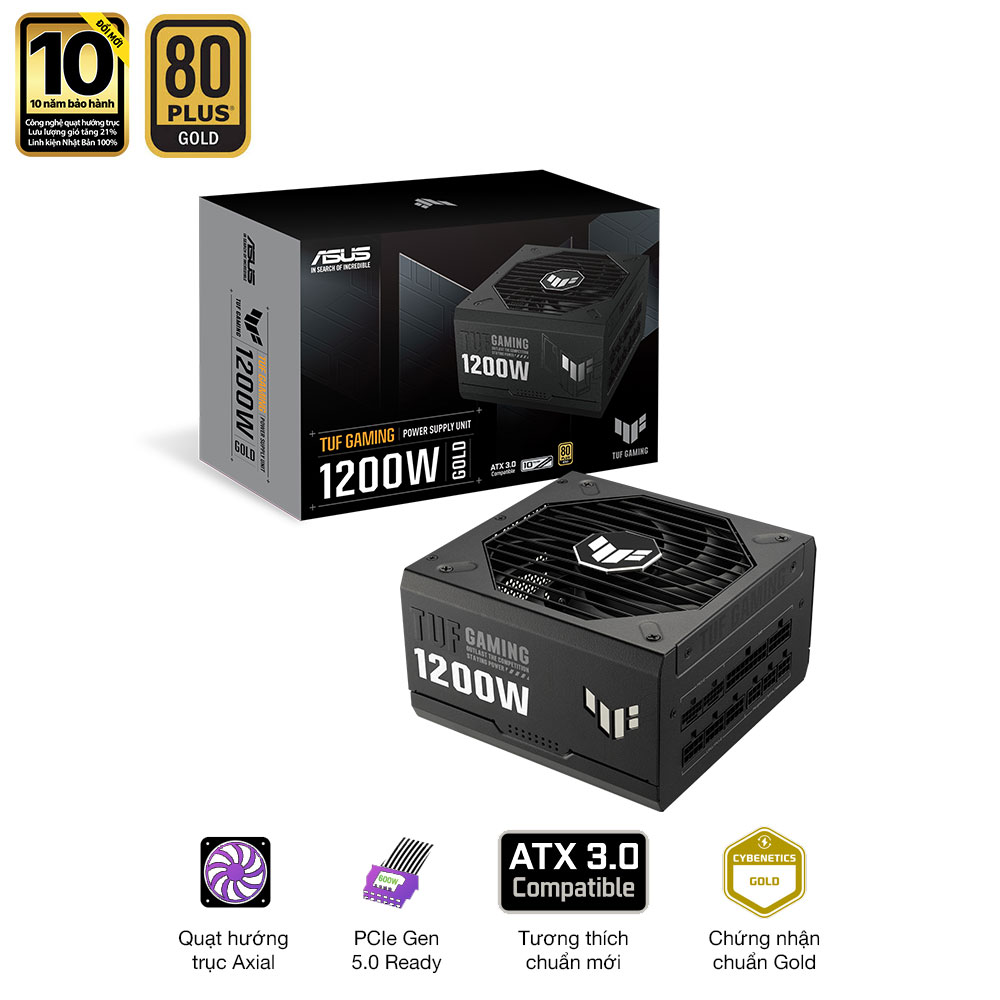 Nguồn Máy Tính Asus TUF Gaming 1200G - 1200W 80 plus Gold bảo hành 10 năm 1 Nguồn Máy Tính Asus TUF Gaming 1200G - 1200W 80 plus Gold bảo hành 10 năm