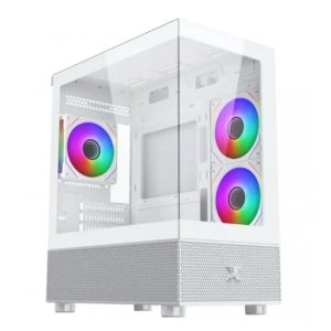 Thùng máy Xigmatek Alphard ATX - Trắng | Kèm sẵn 3 fan (EN 43826)
