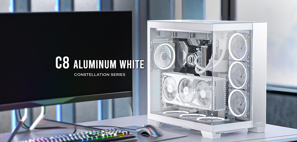 antec c8 aluminum white 1