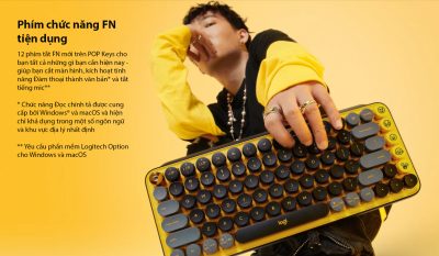 ban phim khong day logitech pop keys blast yellow usb bluetooth vang den 003 400x233 1