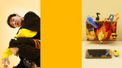 ban phim khong day logitech pop keys blast yellow usb bluetooth vang den 06 400x225 1