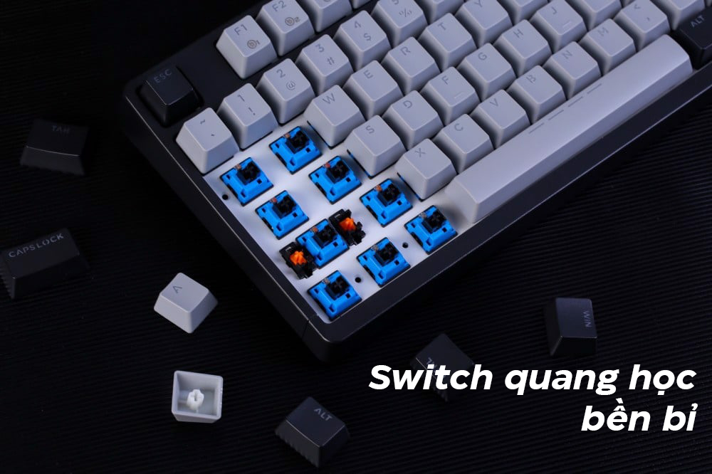 BÀN PHÍM QUANG CƠ DAREU EK1280X BLACK GREY OPTICAL SWITCH 4 BÀN PHÍM QUANG CƠ DAREU EK1280X BLACK GREY OPTICAL SWITCH - Ảnh 4