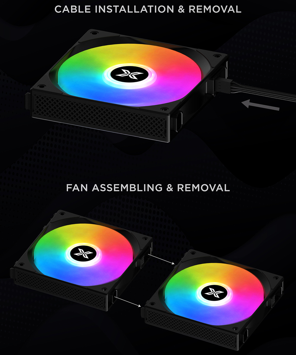 Bộ 3 Quạt tản nhiệt XIGMATEK STARLINK ARGB (EN41303) 8 Bộ 3 Quạt tản nhiệt XIGMATEK STARLINK ARGB (EN41303) - Ảnh 8