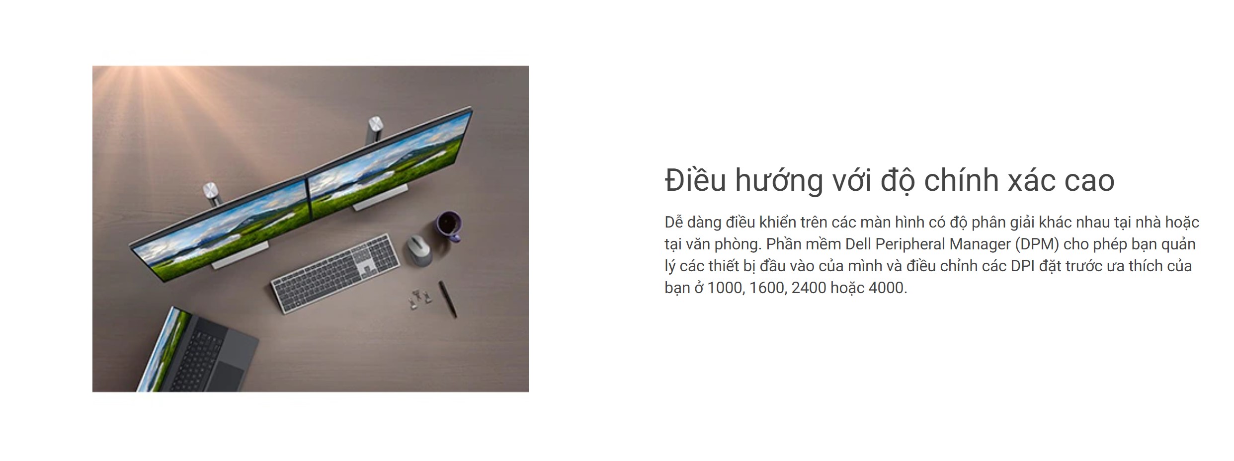 Bộ Bàn phím chuột không dây Dell KM7321W đen (USB/Bluetooth)