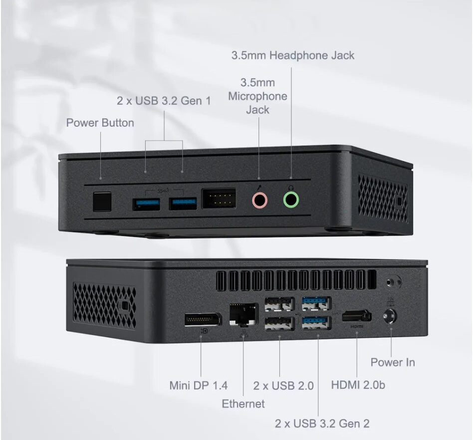 BỘ MINI PC ASUS INTEL NUC 11 ESSENTIAL NUC11ATKC4 ( CELERON® N5105/ 2XDDR4-2933/1XNVME/ 1X DP/ 1XHDMI ) bảo hành chính hãng 36 tháng 14 bo mini pc asus intel nuc 11 essential nuc11atkpe mota 2