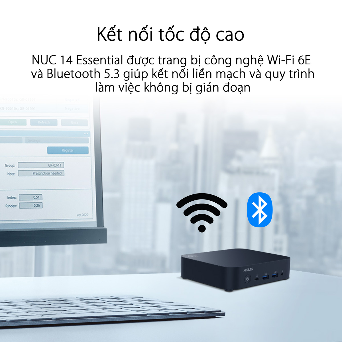 Bộ Mini PC Asus NUC 14 Essential RNUC14MNK250 ( NUC14MNK (N250)/1xDDR5-4800/1x M.2 22x80/2242 PCIe Gen3x4 /1x LAN/No-OS ) 14 bo mini pc asus nuc 14 essential rnuc14mnk97 mo ta 3 1