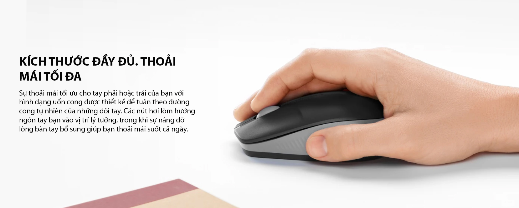 Chuột không dây Logitech M190 - Màu xám than (CHARCOAL ) bảo hành chính hãng 12 tháng 5 Chuột không dây Logitech M190 - Màu xám than (CHARCOAL ) bảo hành chính hãng 12 tháng - Ảnh 5